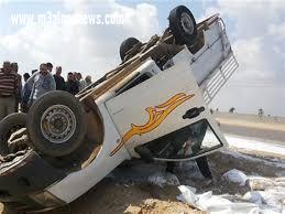 إصابة 6 أشخاص فى انقلاب سيارة بكفر الشيخ